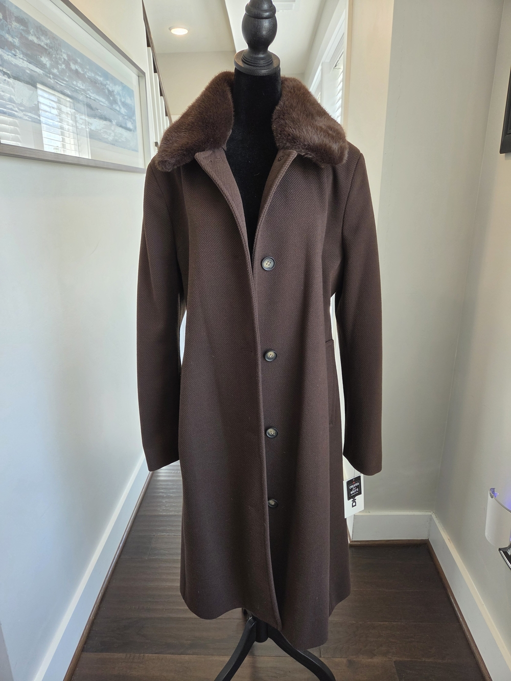 Classic Dark Brown DKNY  Coat - XXL